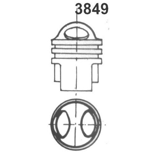 Pistone ALFA ROMEO GTA candela centrale 1600cc - Pistoni Shop